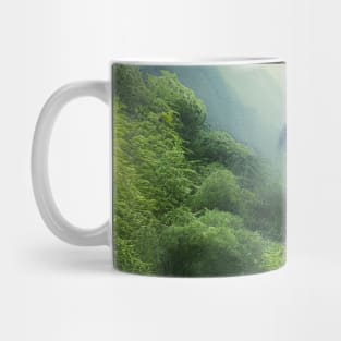 Beautiful Digital Painting With a Running River Near Mountains Mug